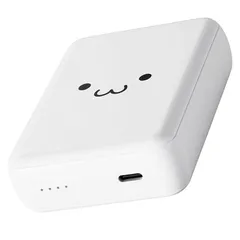 【人気商品】エレコム モバイルバッテリー 15W 10000mAh Type-C 1ポート 入出力 小型 軽量 【 iPhone15 Pixel OPPO 等対応】 しろちゃん EC-C16WF