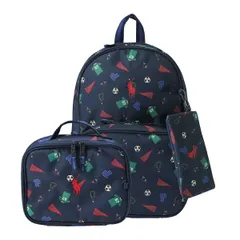 新品 ポロ ラルフローレン POLO RALPH LAUREN リュックサック FOOTBALL PRINT BACK PACK SET