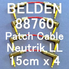 BELDEN 88760 Patch Cable with Neutrik Gold Plated Plug LL 15cm x 4개