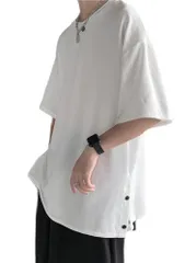 【人気商品】サイズ 軽い おおきい 柔らかい 大きい 無地 シルエット ビッグt おしゃれ メンズ ファッション メンズ 半袖tシャツ white 夏服 L [Poperdision]