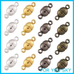 【在庫セール】約50組入り 11x5mm 混合色 真鍮製 マグネットクラスプ 楕円形 磁気クラスプ 留め金 留め具 エンドパーツ 金具パーツ アクセサリーパーツ ジュエリー用 DIY ハンドメイド 手芸 手作り素材 クラフト用品