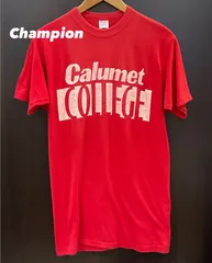 Champion チャンピオン カレッジTシャツ 80s トリコタグ USA製 メンズL レッド 古着 中古 10232