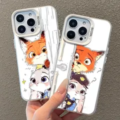 ズートピア　ニック　クッション　耳が動くピコピコクッション ジュディとニックのダイカットクッションも！ディズニーストア