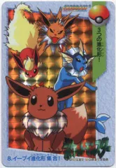 バンダイ ポケモン アニメコレクション 1弾 イーブイ進化形集合! ※右上角、左上角...折れあり