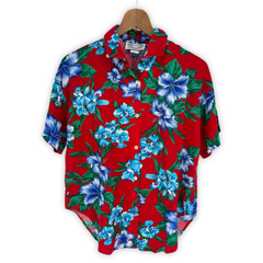 90s USA製 RESERVE アロハシャツ 開襟シャツ S ハワイアン Hawaii ヴィンテージ ビンテージ メンズ 古着 リゾート 90年代