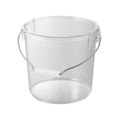 【在庫処分】ポリカバケツ 透明 10L PO-24A 本体 エンテック(Entec) PO24A