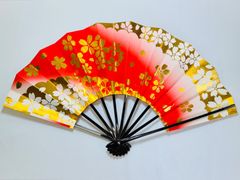 新品未使用】宮脇賣扇庵 飾り扇子 飾り台付き 金地 桜柄 京扇子 - メルカリ