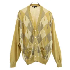ダックス 日本製 長袖 ニット カーディガン L イエロー系 DAKS メンズ 古着 【231109】のサムネイル