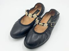CHANEL シャネル レディース フラット シューズ 靴 Mary Janes メリージェーン ラムスキン ブラック サイズ:38.5 24A G45778 X01000 94305