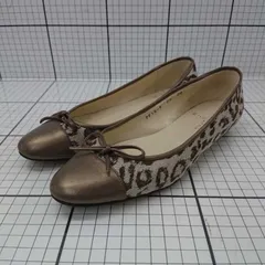 ◇ ⊂ Akira Elegance Osaki バレエシューズ レオパード系×ブロンズ系 22 レディース E  【1508250035968】