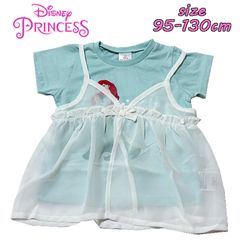 Disney Princess ディズニープリンセス アリエル シフォンキャミソール 半袖 Tシャツ セット キャラT 天竺 子供服 (221222679)