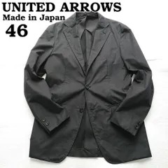 【春秋冬/都会の万能着】UNITED ARROWS ユナイテッドアローズ カジュアルジャケット 46(M) 黒 メンズ/日本製/アンコン/段返り3B/ポリエステル