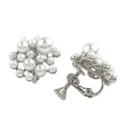 【シルバー×イヤリング】[Cream dot. クリームドット公式] イヤリング レディース  金属アレルギー ニッケルフリー ネジ式 スタッド パール 小粒 大人 上品 お呼ばれ パーティー 結婚式  