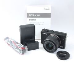 美品♪ Canon EOS M100 ブラック 15-45mmレンズキット - メルカリ