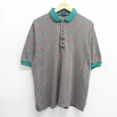 XL/古着 半袖 ポロ シャツ メンズ 90s 大きいサイズ 青緑他 25may17 中古 トップス