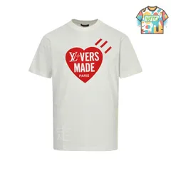 【今日特価】Louis Vuitton 25ss ハートフロッキングプリント T シャツ-2
