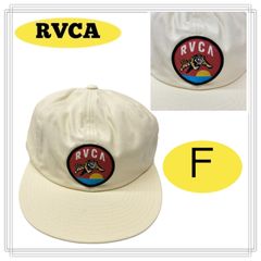 RVCA ルーカ キャップ ロゴ ワッペン 帽子 ホワイトベージュ F メンズ