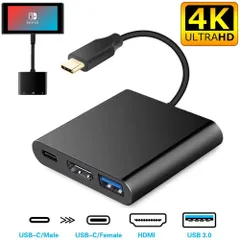 Type C Switch HDMI 出力 3in1 Switch ドック スイッチ Type C to HDMI変換アダプター テレビ コンピューターに 送料無料