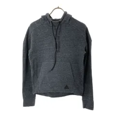 アディダス 長袖 スウェットパーカー S ネイビー系 adidas 裏起毛 プルオーバー レディース