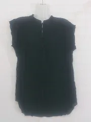 ◇ riche glamour リシェグラマー フレンチスリーブ シャツ ブラウス サイズM ブラック レディース P  【中古】 【1211300003229】