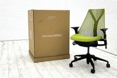 【未開封未使用品】 ハーマンミラー セイルチェア ミドルバック 中古 Herman Miller SAYL Chair 中古オフィス家具 可動肘 グリーン 【A000003434】