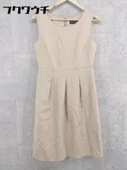 ◇ Talbots タルボット ノースリーブ 膝丈 ワンピース サイズ4 ベージュ レディース 【中古】 【1002801027087】