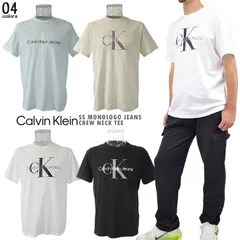 CALVIN KLEIN カルバン・クライン モノグラムロゴTシャツ 半袖T ロゴTEE プレゼント ギフト 【父の日】 カットソー プリント グラフィック ユニセックス 男女兼用 【bone white/100】【whispering blue/062】
