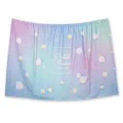 【シャボン玉 水色 215051 SAX】 ラップタオル 女の子 80cm キッズ 子供 プールタオル 巻きタオル 着替えタオル 綿100% 子ども こども 小学生 幼稚園 保育園 おしゃれ かわいい バスタオル プール タオル