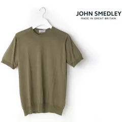 575 新品 JOHN SMEDLEY ジョンスメドレー HILCOTE クルーネック ニットＴシャツ 30G EASY FIT毛/綿 ニットセーター英国製 M -575