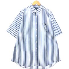 古着 ラルフローレン Ralph Lauren BLAIRE 半袖 ボタンダウン ストライプシャツ メンズXL相当 半袖/eaa560662