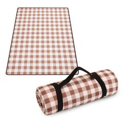 【特価商品】洗濯機洗い可 折り畳みやすい ピクニックマット 防湿 防水 収納袋付き 軽量 200X200 ピクニックシート大判 (ブラウン) 厚手 レジャーシート3層構造