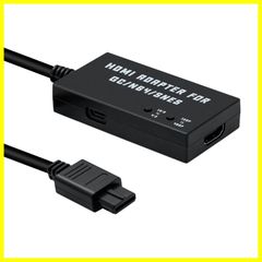 HDTVからHDMI変換アダプターケーブル アスペクト比切り替えスイッチ内蔵 SFC/N64/ゲームキューブ専用 4:3から16:9変換可能 Mcbazel HDMI変換接続コンバーター-SFC/N64/ゲームキューブ対応-ブラック