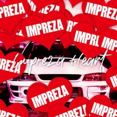 IMPREZA HEART RED - インプレッサ ハート レッド ステッカー