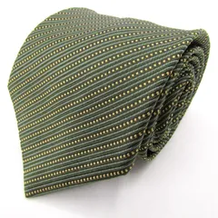 ランセル ブランド ネクタイ シルク ストライプ柄 小紋柄 PO メンズ カーキ LANCEL 【中古】