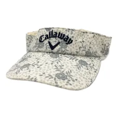 中古 キャロウェイ Callaway サンバイザー フリー 白×グレー系花柄 ホワイト