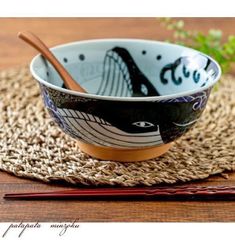 丼 美濃焼  白波くじら  18.5cm ラーメンどんぶり 丼　軽量 丼 磁器 陶器 クジラ