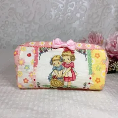 パッチワークポーチ キャラメルポーチ