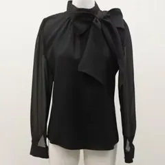 ☆ ブラック ☆ M ☆ ブラウス フォーマル レディース ブラウス フォーマル レディース 長袖 きれいめ フォーマルブラウス 長袖ブラウス シフォンブラウス 上品 リボン おしゃれ 卒業式 入園式 レディースファッション オールシーズン オフィス