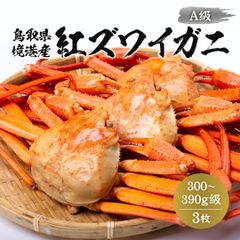 【鳥取県産】 ボイル紅ズワイガニ A級 300～390g×3枚