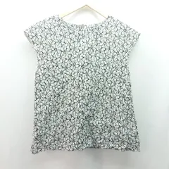 ◇ Te chichi テチチ Uネック 裏地 花柄 薄手 オシャレ カジュアル ノースリーブ ブラウス サイズF グレー レディース E  【1310050033651】