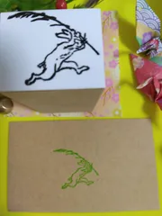 新品⭐●高山寺さん公認はんこ1個◆押した時の絵⭐⭐うさぎ はんこ1個⭐ゴム印⭐星のはんこ1個おまけ◇約1センチ角●持つ長さ約6センチ◇