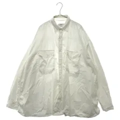 Graphpaper (グラフペーパー) 22SS Garment Dyed Poplin Fatigue Shirts ガーメント ダイ ポプリン ファティーグシャツ 長袖シャツ ホワイトのサムネイル