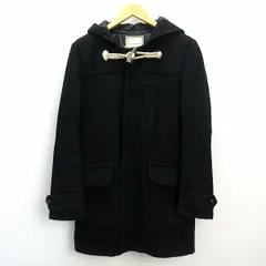 y■ナノユニバース/NANO UNIVERSE フーディー ダッフルコート■黒【メンズL】MENS/66【中古】