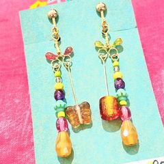 イヤーアクセサリー　マルチカラー　ピアス付替可