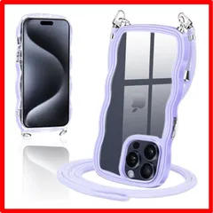 【匿名配送】 iPhone15 Pro_紫 iPhone15 Pro ケース クリア ショルダー TPU カバー iphone15プロ スマホケース 創意 個性