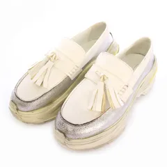 マルタンマルジェラ Martin Margiela 19SS PLATFORM LOAFERS プラットフォームローファー タッセル スニーカー 革靴 レザー 皮革 43 27.0 白 ホワイト 銀 シルバー 黄 イエロー  /MP ■GY17のサムネイル