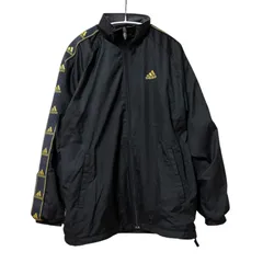 Z1535 adidas アディダス ジャージ ジャケット ブラック ゴールドロゴ トラックトップ メンズ Sサイズ