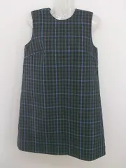 ◇ JILLSTUART チェック ウール混 ノースリーブ ミニ ワンピース サイズ4 グリーン ブラック ブルー レディース P  【中古】 【1210030005930】