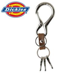 ディッキーズ キーホルダー 《02ダークブラウン》新品 未使用Dickies カラビナ バイク 車 合金 牛革 3連フック【H4J】【メール便4】ファッション メンズ