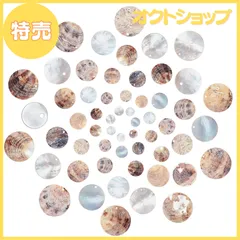 【特売】SUNNYCLUE　夏の海　60個6サイズ　チャーム　シェル　デコパーツ　ビーチ　ペンダント　アクセサリー　貝殻　セット　ピアス　円形　パーツ　貝　イヤリング　オーシャン　ブレスレット　ハワイアン　ネックレス　海洋　てんねん素材　貝細工　海洋シリーズ